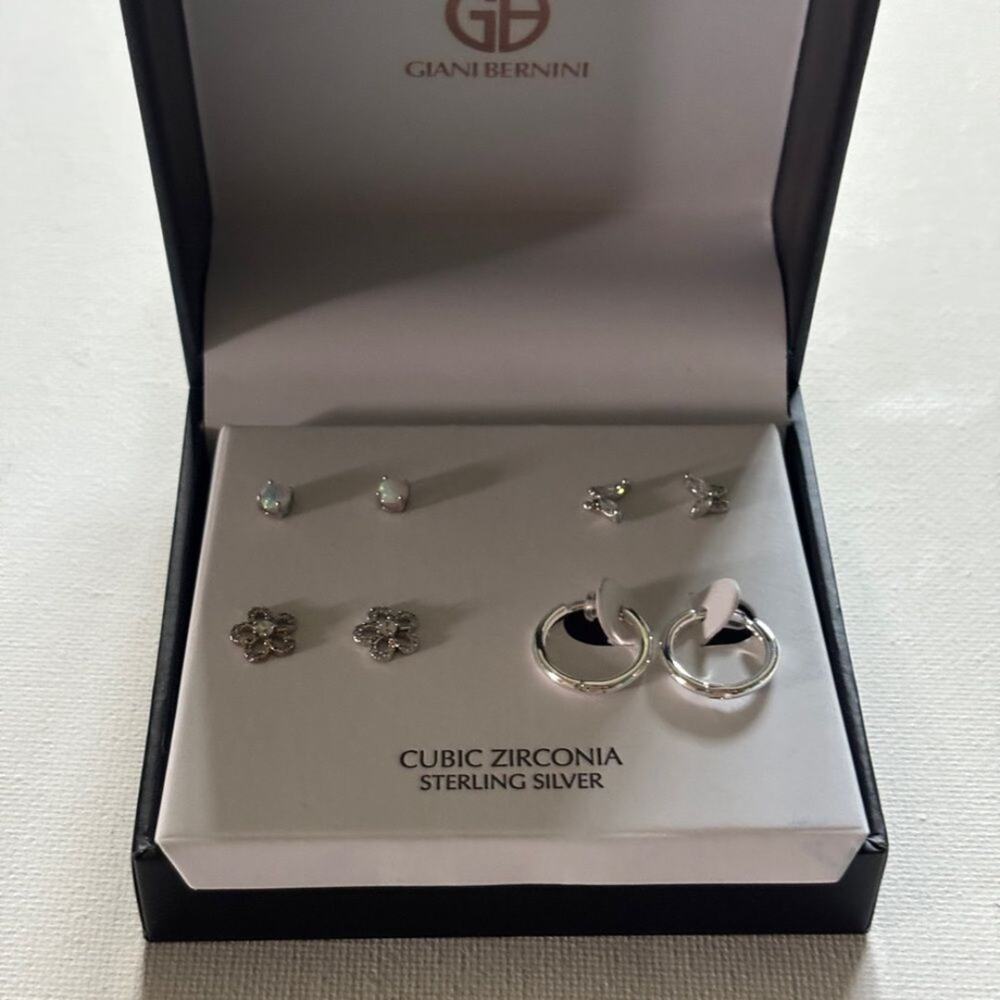 Giani Bernini Silver Cubic Zirconia Earrings Set